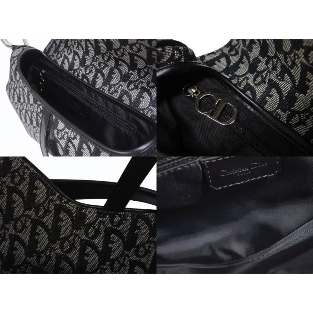 Dior Saddle Trotter logo Christian black Galliano Bag - Picture 9 of 10